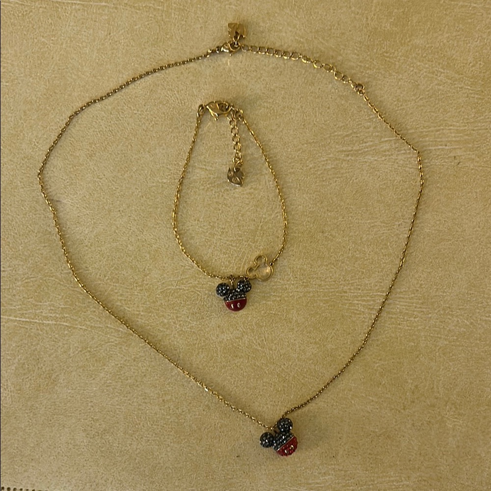 Disney X Swarovski Necklace and Bracelet Set